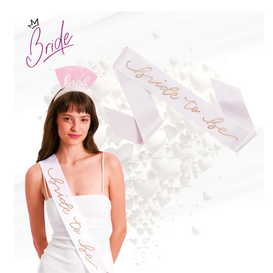 Cinta para novia - bride to be en color oro rosado