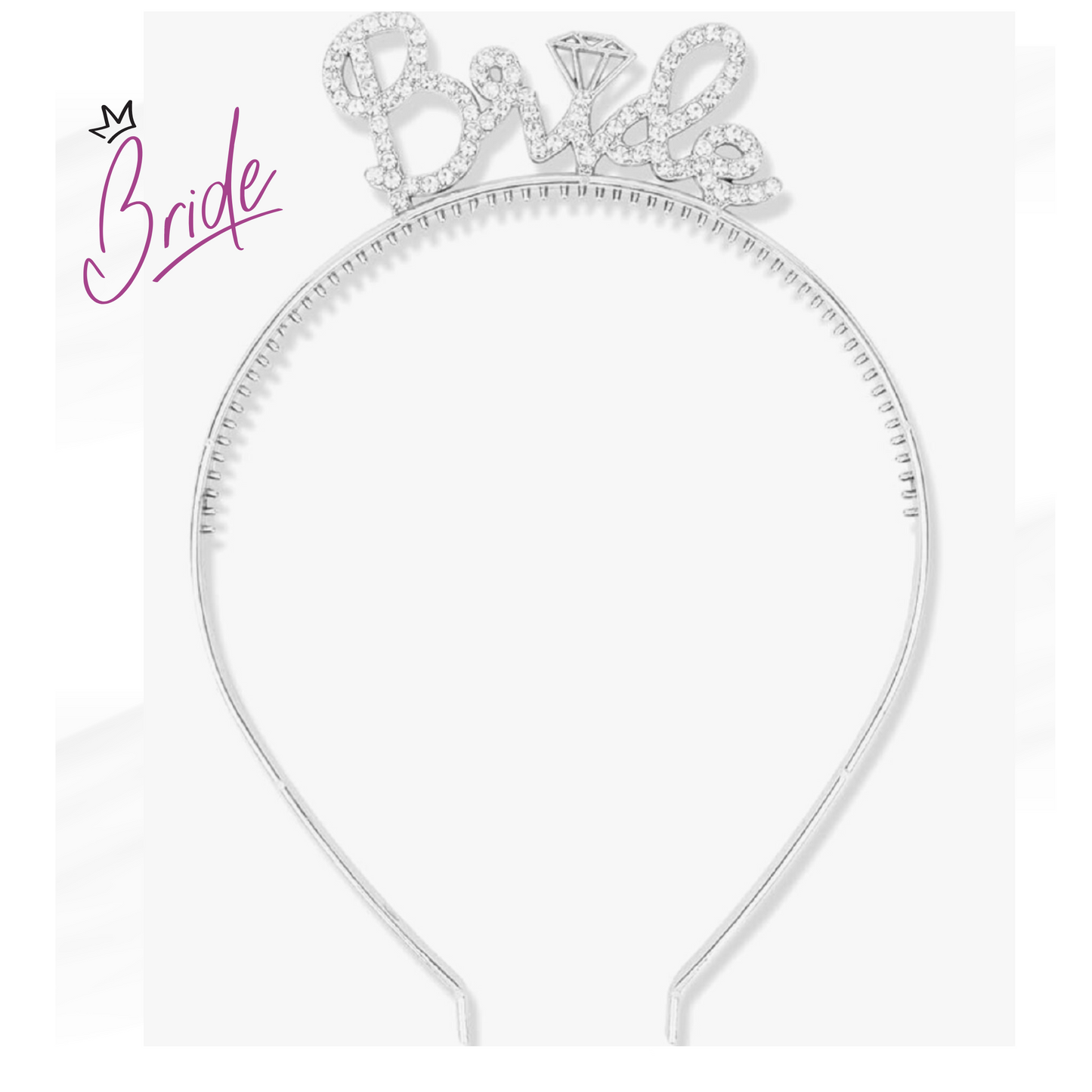 Diadema en color plata Bride