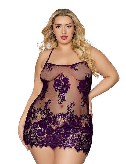 Floral Lace Chemise - Nancy Esther